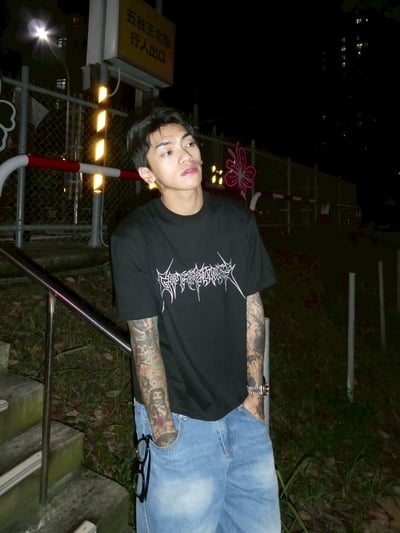 【街頭狠貨】荊棘序章雙沙純棉短寬T11