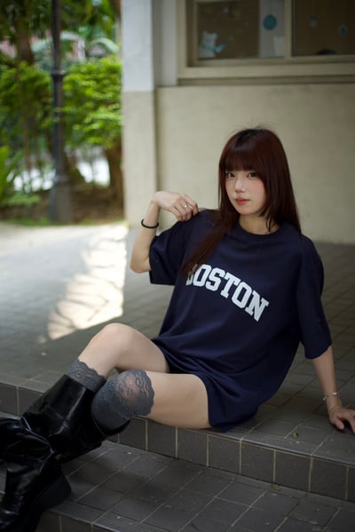 【校園風必備!!現貨速發】BOSTON印花短T8