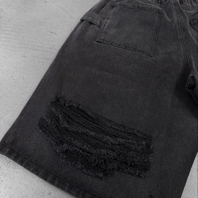 【現貨】黑系破壞七分牛仔褲7