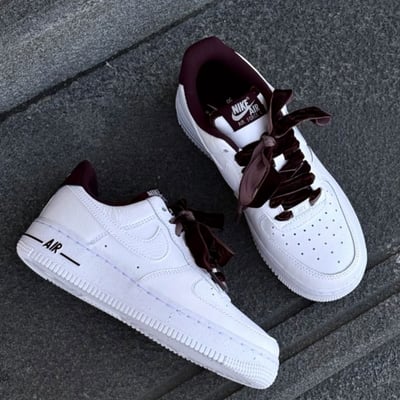 【限量🔥秋季限定新色】🍷Nike Air Force 1 Vintage 酒紅絲綢緞帶 純白酒紅 女款｜HV4403-6002