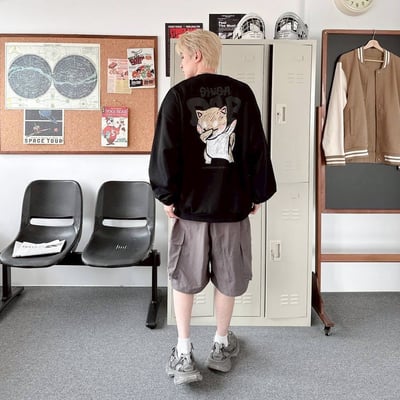 【現貨】SHiBA DAB柴犬塗鴉感大學T4