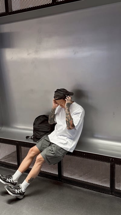 【現貨】質感古著抗撕裂機能短褲7