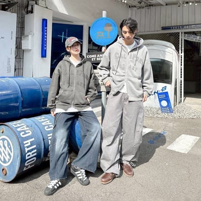 【現貨】CALIFORNIA 貼布雙鍊連帽外套4