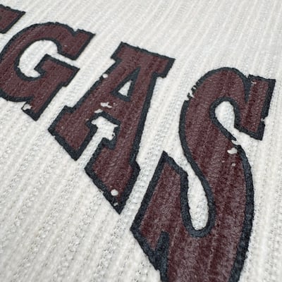 【現貨】LAS VEGAS剝落感燈心絨印花短T9