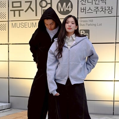 【現貨】 雙鍊寬短連帽外套1