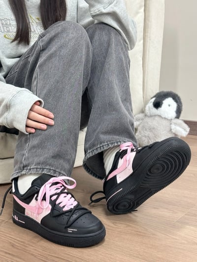 【吸睛爆表訂製款】Nike Air Force 1 粉黑陷阱5