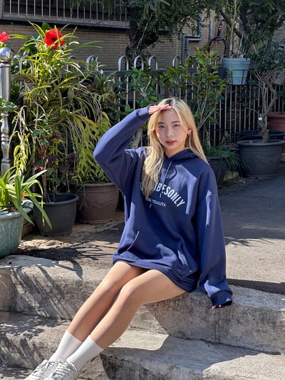 【現貨】GOODVIBESONLY英文字母刷毛帽T8