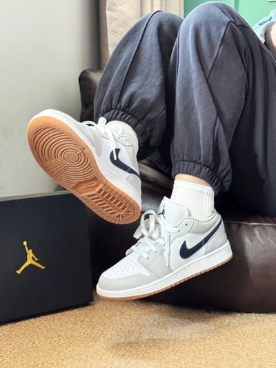 【現貨】Air Jordan 1 Low "Georgetown" GS白灰藍｜553560-1461