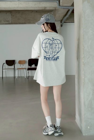 【SORONA® 涼感現貨】CEPT愛心BUNNY兔印花短T4