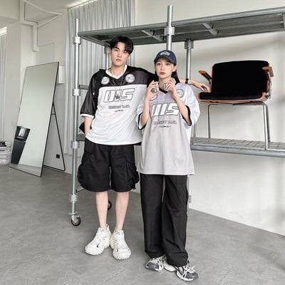 【現貨】拼接撞色棒球球衣短T8