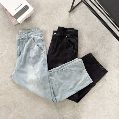 【現貨】螺旋車線刷白牛仔褲6