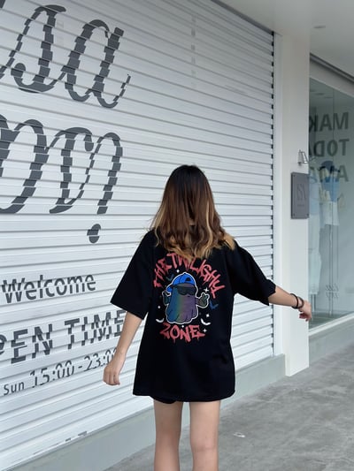 【現貨】反光炫彩墨鏡幽靈短T4