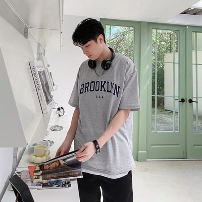 【現貨】電繡BROOKLYN字母短T5