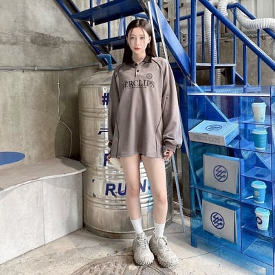 【現貨】PERCLIPS 刺繡撞色麂皮POLO衫7