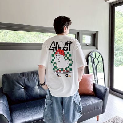 【現貨】GOAST棋盤格滑板幽靈印花短T8