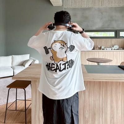 【現貨】HEALTH柴犬舉重印花短T5