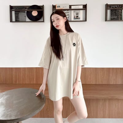 【SORONA® 涼感現貨】煤炭球刺繡短T4