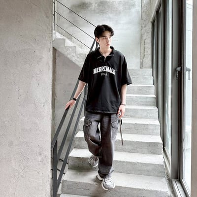 【現貨】MERRIMACK半高領拉鍊刺繡POLO衫6