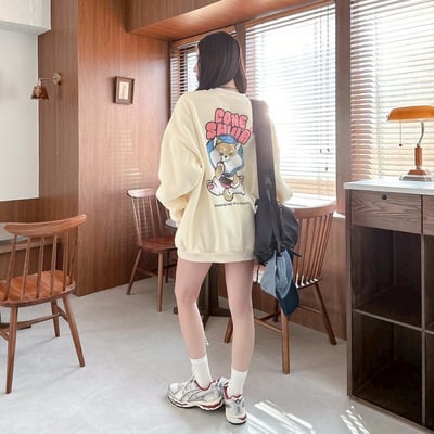 【現貨】CONE SHIVA插畫感柴犬印花大學T6