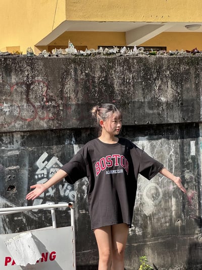 【熱銷款回歸現貨】BOSTON刺繡短T8