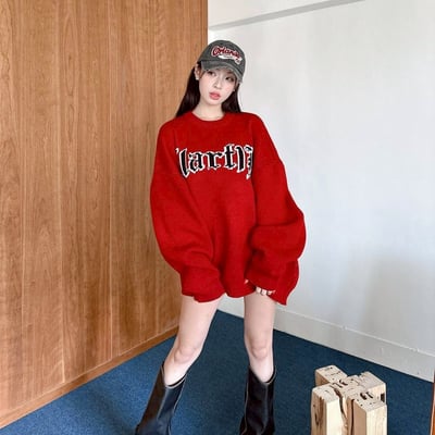 【現貨】哥德字撞色毛衣14