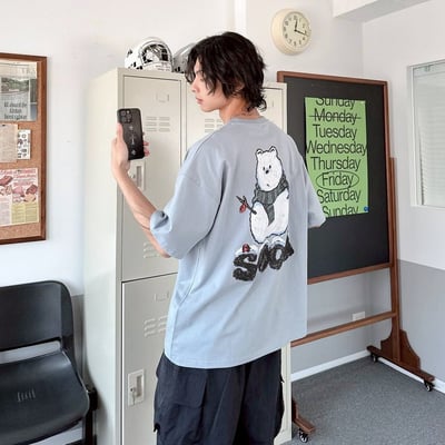 【現貨】SNOW 熊熊雪人塗鴉感印花短T10