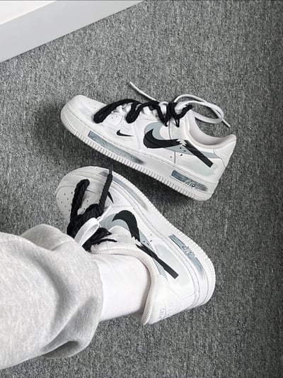 【訂製款】Nike Air Force 1 時空斷裂灰痕2