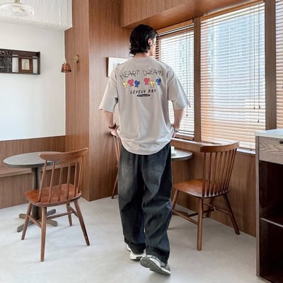 【現貨】HEART DREAMS三色愛心人印花短T13