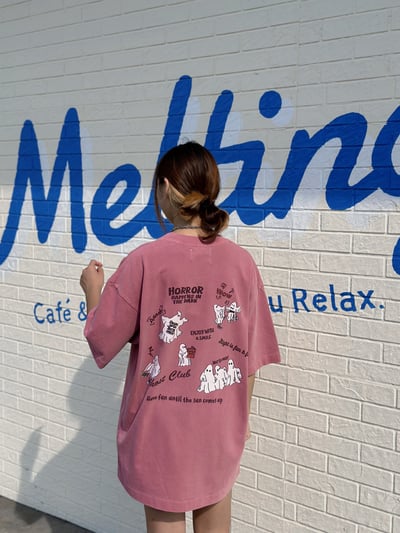 【爆款現貨再度重現】幽靈塗鴉做舊復古水洗T10