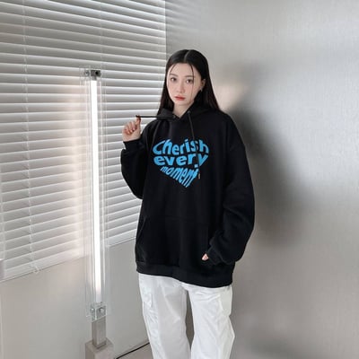 【廠商斷貨最後機會】Cherish every moment愛心英字印花帽T8