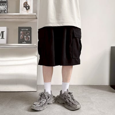 【現貨】束繩口袋造型棉短褲5