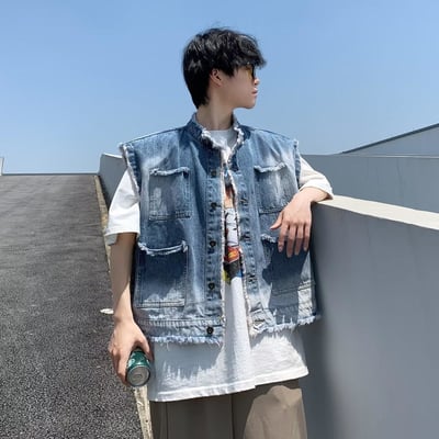 【現貨】水洗工裝牛仔背心11