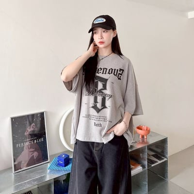 【現貨】Bauenous哥德字印花寬版短T10