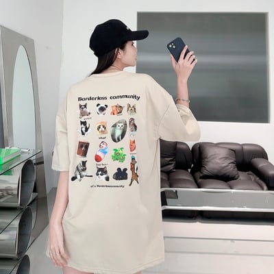 【現貨】貓咪滿版貼圖短T10