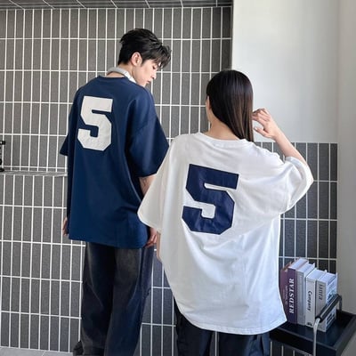 【現貨】Aurocean刺繡數字短T5