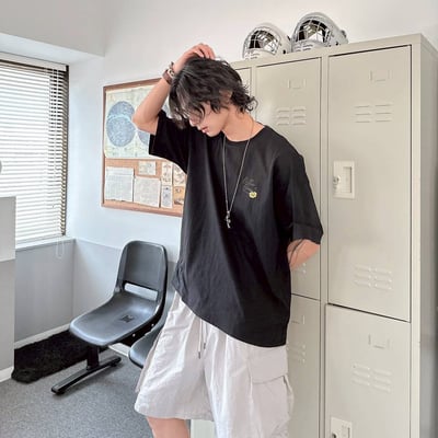 【現貨】笑臉奶油吐司印花短T12