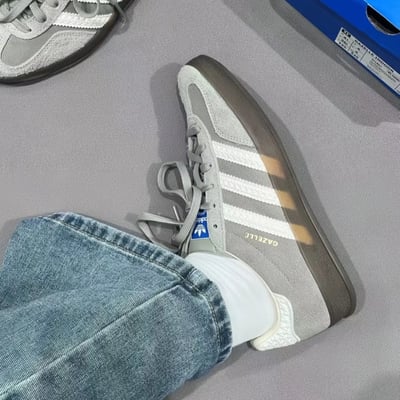 【質感上腳現貨】Adidas Originals Gazelle 水泥灰 煙灰 灰白麂皮 復古德訓鞋 焦糖底｜IF18074