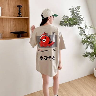 【SORONA® 涼感現貨】TAKOYAKI日文章魚師傅印花短T9