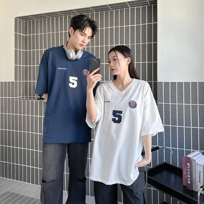 【現貨】Aurocean刺繡數字短T1