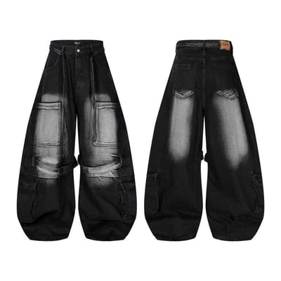 【爆款現貨+預購】街頭解構工裝落地牛仔褲7