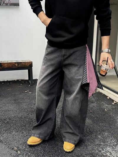 【現貨】水洗吊巾牛仔褲(附吊巾)7