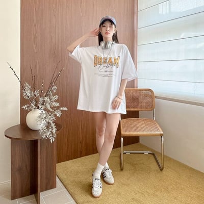DREAM立體電繡休閒短T7