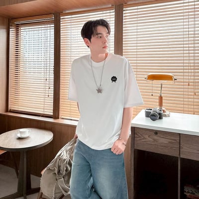 【SORONA® 涼感現貨】煤炭球刺繡短T2