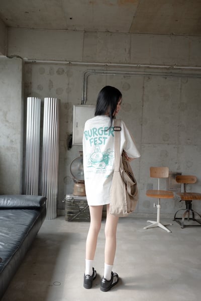 【SORONA® 涼感現貨】BURGER FEST速食套餐印花短T8