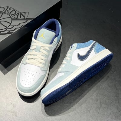 【牛仔風格再度升級】AIR JORDAN 1 LOW AJ1 牛仔丹寧 2.0 拼接 休閒鞋 男鞋｜IH0648-1413