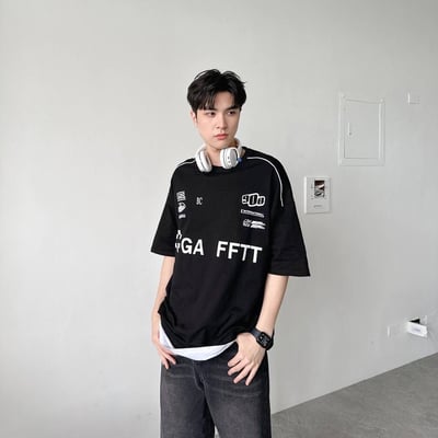 【現貨】立體車邊賽車風短T9