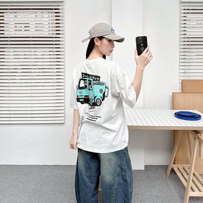 【現貨】日文咖啡卡車印花短T3