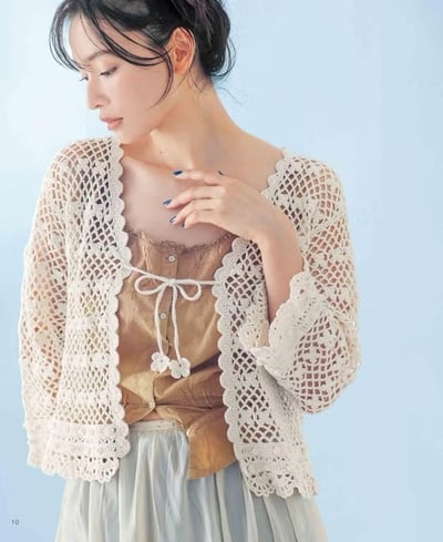 鉤針編織時髦網狀服飾手藝作品集5