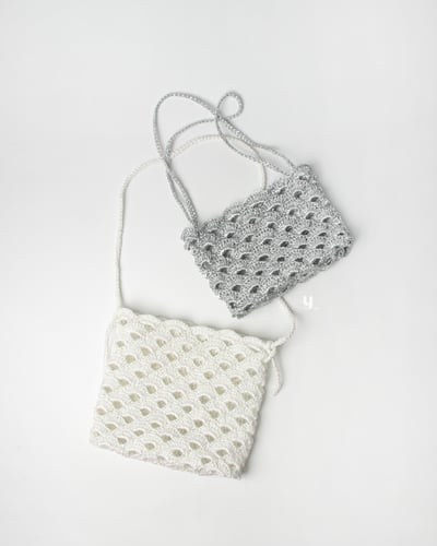【Yarn-a】Metalic play code square bag1