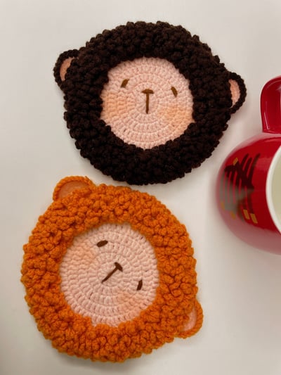 YU.J 100%手工【瞇瞇羊杯墊】8